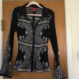 Women’s Blouse , size large black and white